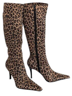 NIB Diba Women's' Leopard Heeled Boots Size 6